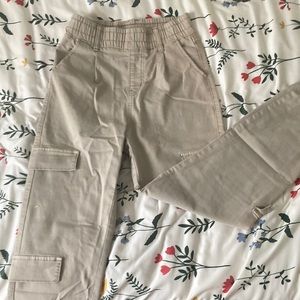 Tan Cargo Pants w/ elastic waist band | women’s size 1/25